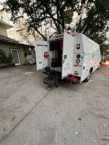 Magnet Plumbing service vehicle on-site for Sewer Line Repair in Coral Gate